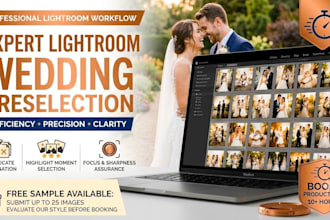 do professional wedding photo culling in adobe lightroom