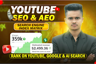 be your youtube SEO expert for video ranking and channel growth