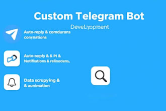 develop telegram chatbot, ai chatbot, and trading automation