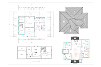 draw complete architectural plans and 2d floor plan autocad