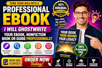 ghostwrite your ebook, nonfiction book or guide professionally