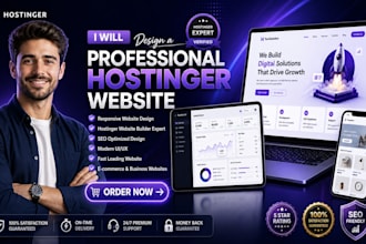 design professional hostinger website design redesign landing page