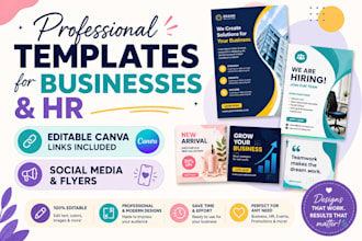design professional canva templates and business flyers