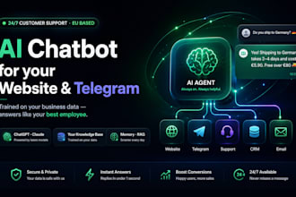 build an ai chatbot for your website or telegram
