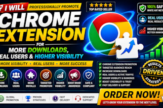 promote your chrome extension to increase down loads real users and  install