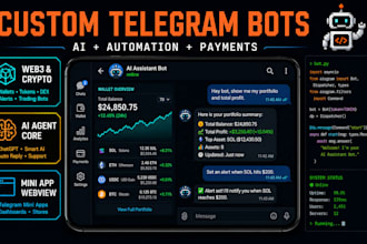 build a custom ai telegram bot with automation and  payment integration