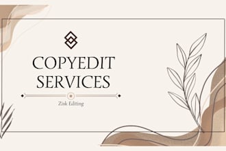 copy edit your manuscript