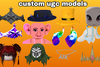 create custom ugc wearable accessories, hair, hats, chain and roblox store items