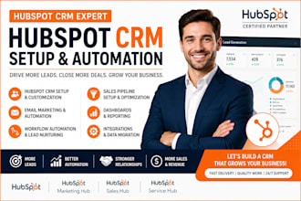 setup hubspot crm zoho crm lead nurturing sales pipeline dashboard and reporting
