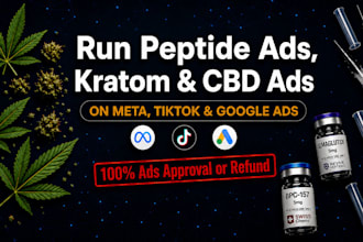 run peptide ads, cbd ads approval, kratom ads, peptide marketing expert