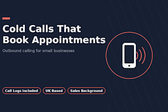 make cold calls for your business to book appointments