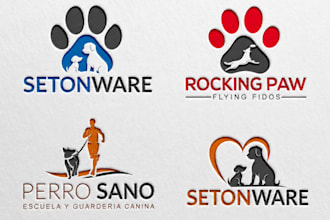 design a custom pet logo, dog, cat, and animal branding for pet stores for you