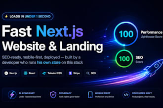 build a nextjs website or landing page