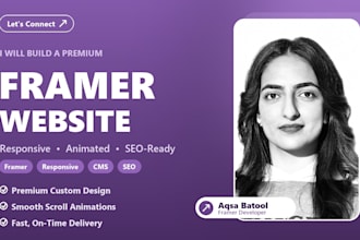 build a premium responsive website in framer