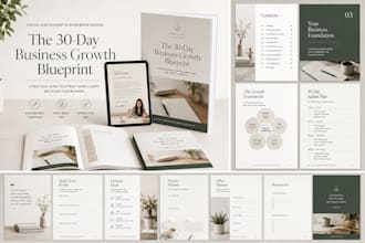 design a minimalist canva lead magnet workbook, client guide and editable pdf