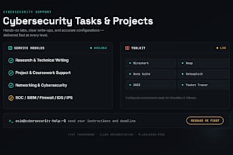 do cybersecurity projects and tasks