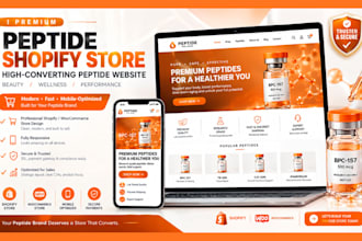 build converting peptide shopify peptide store peptide woocommerce website