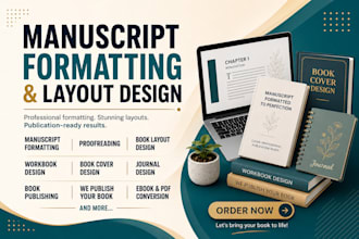 do manuscript formatting, book formatting, book design, proofreading amazon kdp