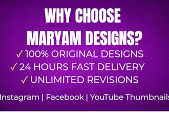 design eye catching social media posts and youtube thumbnails