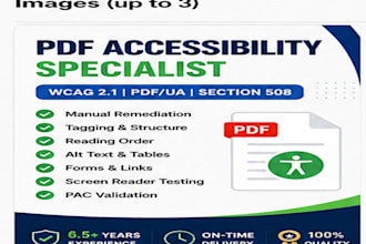 remediate PDF for wcag  PDF ua and section 508
