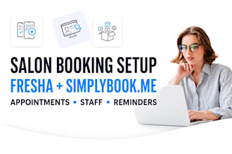 set up fresha and simplybook me for salons and spas