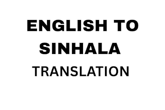 do professional english to sinhala translation