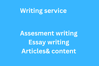 write professional assessments, case studies and reports
