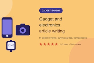write seo articles about all gadgets and electronics