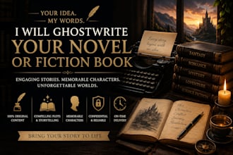ghostwrite your novel or fiction book