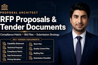 prepare tender documents, rfp proposals, bid files and compliance matrice