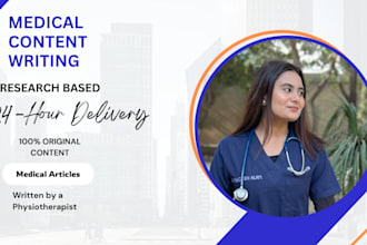 write SEO medical, nursing and physiotherapy articles