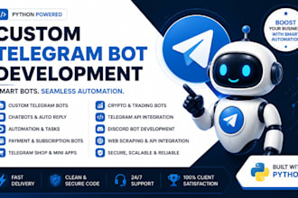 build custom telegram bot, telegram mini app for API integration