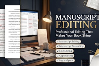 manuscript editing formatting line copy editing ingramspark, amazon kdp, lulu