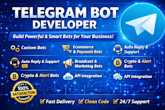 develop a custom telegram bot with advanced automation features