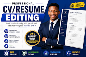 professionally edit, proofread, and improve your resume or CV