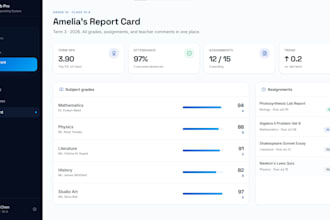 develop a custom school management system saas website