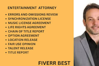 provide film clearance services, copyright review, and entertainment law support