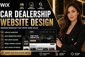 design wix car dealership website wix auto dealer website wix vehicle inventory