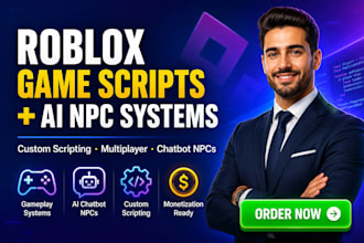 build roblox game scripts ai npc chatbot systems roblox studio developer