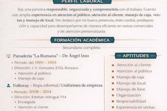 resume and CV design for job applications