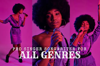 be your pro female singer songwriter for hiphop, rap, rnb, reggae, edm