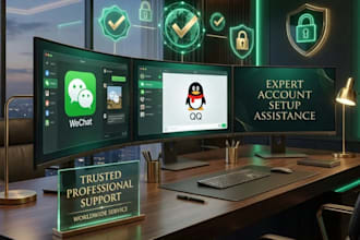 professionally setup qq, wechat, douyin, taobao, xlaohongshu account in 24 hrs