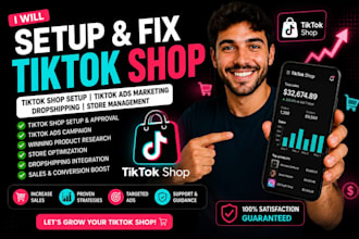 fix tik tok shop, tik tok shop setup, tiktok dropshipping, tik tok shop