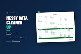 clean up, format, and organize your messy excel or google sheets data