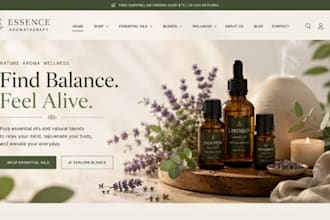 build squarespace aromathepy website oil company website candle maker website