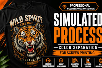 do simulated process color separation for screen printing