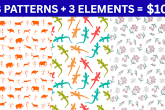 design unique seamless patterns for your fabric or apparel