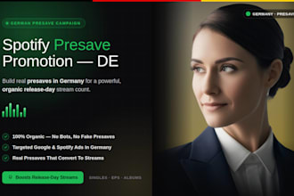 do german spotify presave music promotion, increase presave campaign and streams