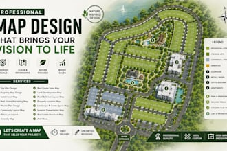 design site plan, property map, real estate marketing map subdivision map design