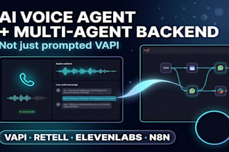 build ai voice agent , vapi retell bland ai elevenlabs with ai agent backend
